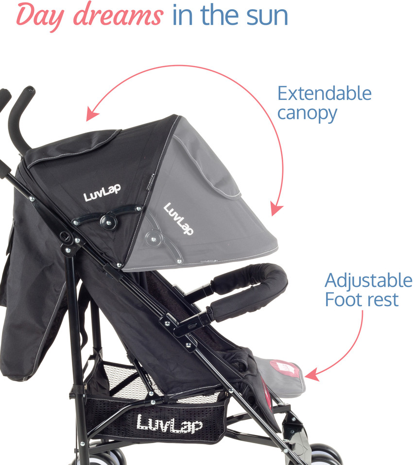 LuvLap City Stroller Buggy Compact Travel Friendly for Baby