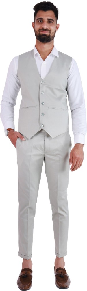 Suit Mens Formal Three Piece Blazer Trouser Waist Coat Shirt  Neck  Tie  MS95