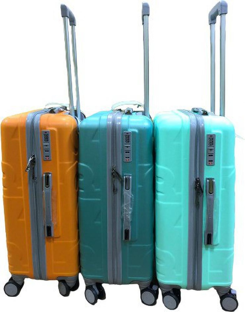 65 hard body set of 3 luggage photon trolley set 55 65 72 yellow original
