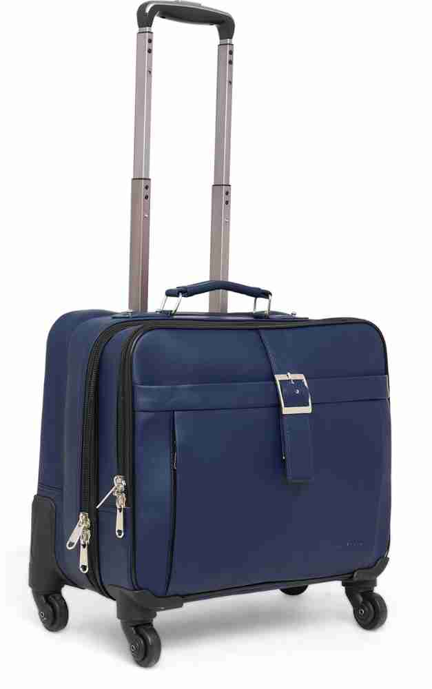 Buy MBOSS Faux Leather 2 Wheels Overnighter Laptop Trolley Travel Bag�