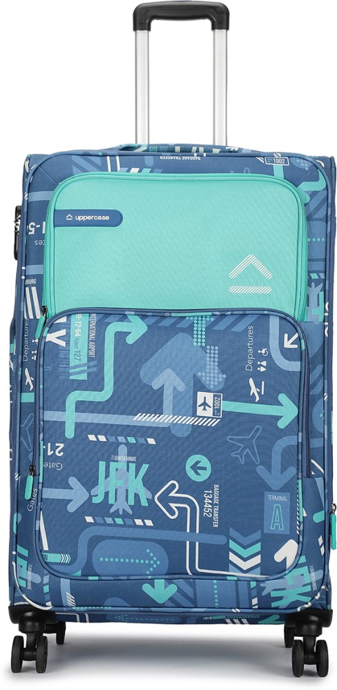 Blue Hard Travel Suitcase  cabin trolley bags - uppercase