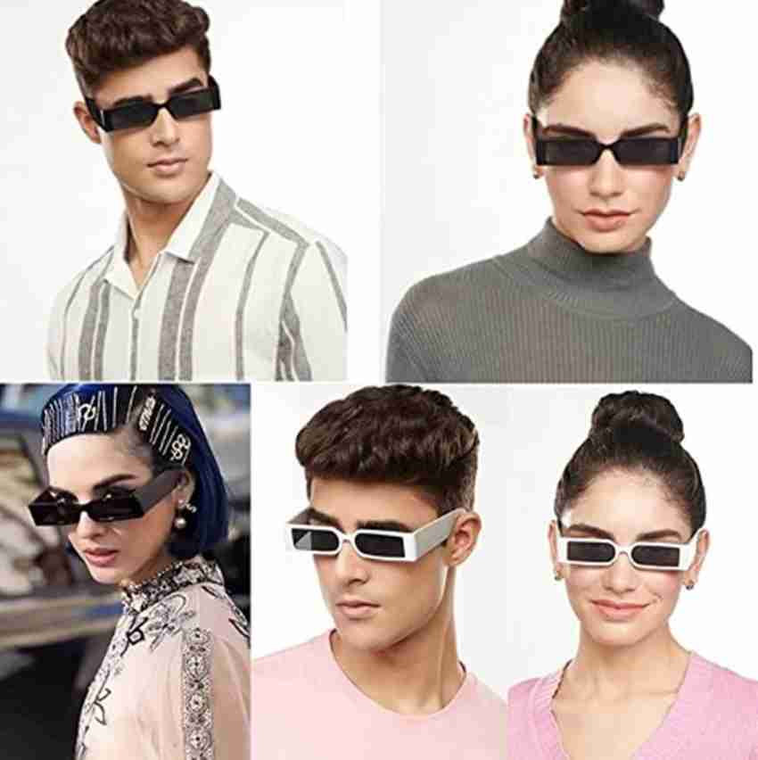 Buy Sunglasses,Black MC STAN Rectangular Sunglasses For Unisex - Lowest  price in India