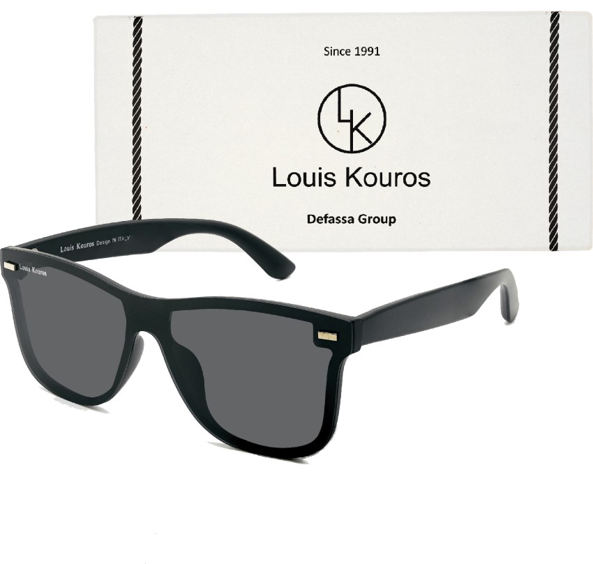 Buy LOUIS KOUROS Retro Square Sunglasses Black For Men & Women Online @  Best Prices in India