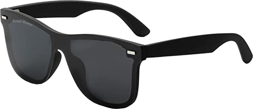 Buy LOUIS KOUROS Retro Square Sunglasses Black For Men & Women Online @  Best Prices in India