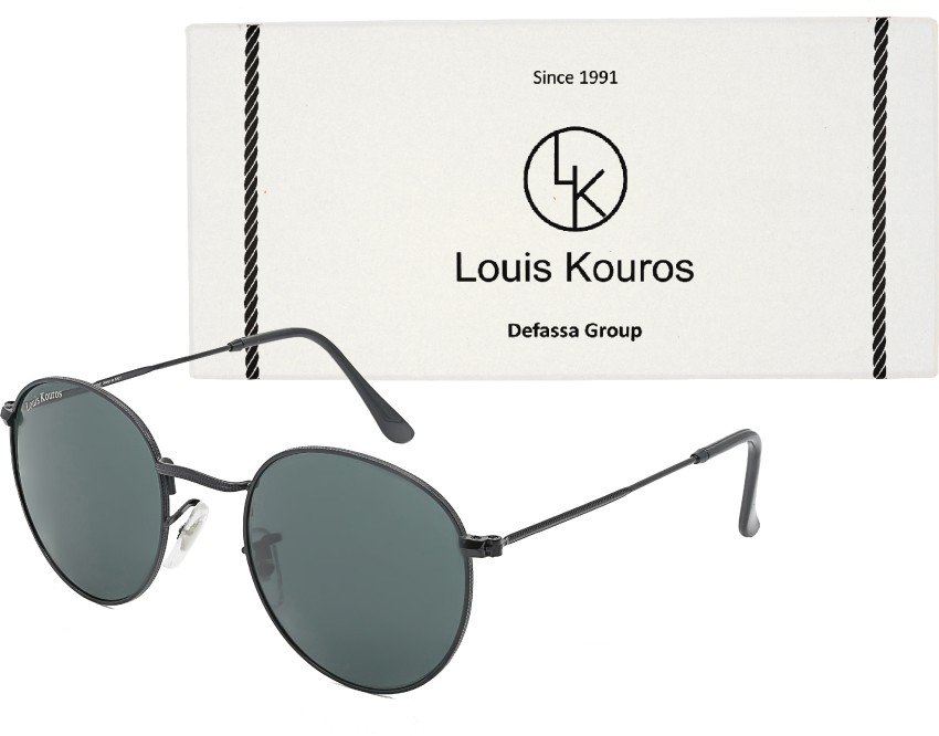 Buy LOUIS KOUROS Aviator Sunglasses Black For Men & Women Online