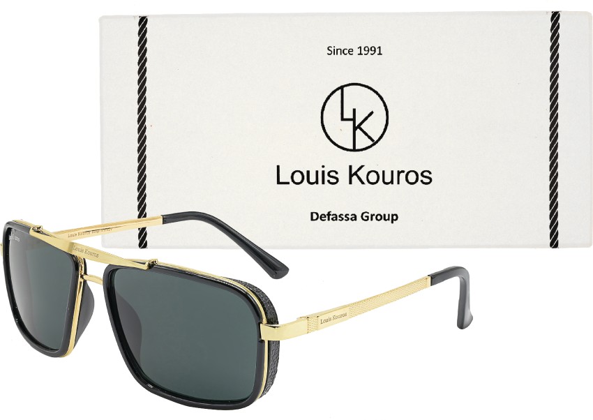 Buy LOUIS KOUROS Retro Square Sunglasses Black For Men & Women Online @  Best Prices in India