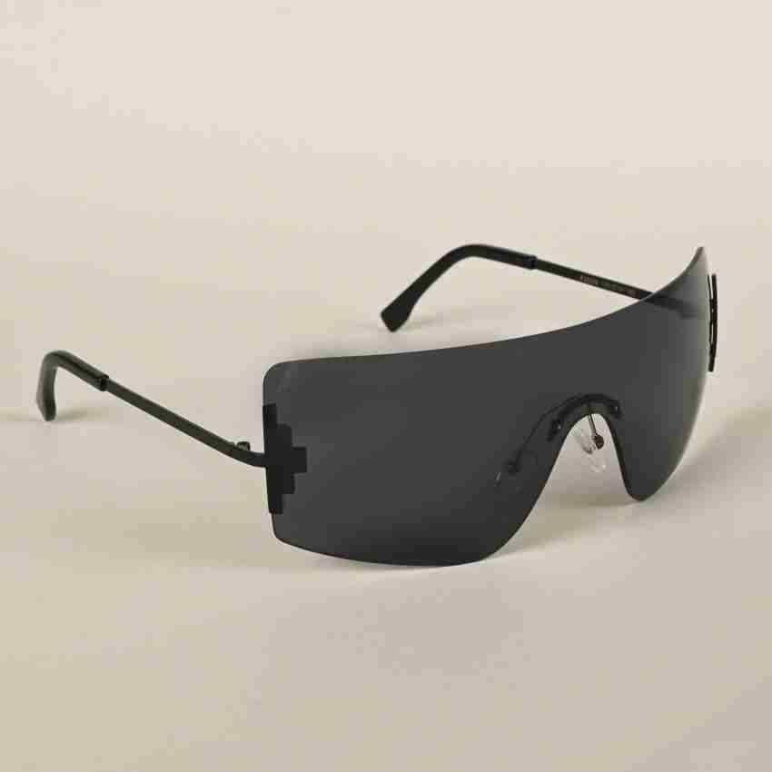 Buy Voyage UV Protected Black Square Men & Women Sunglasses