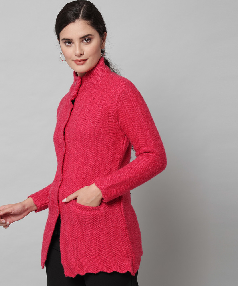 BUDAPEST Solid High Neck Casual Women Pink Sweater - Buy BUDAPEST Solid High  Neck Casual Women Pink Sweater Online at Best Prices in India | Flipkart.com