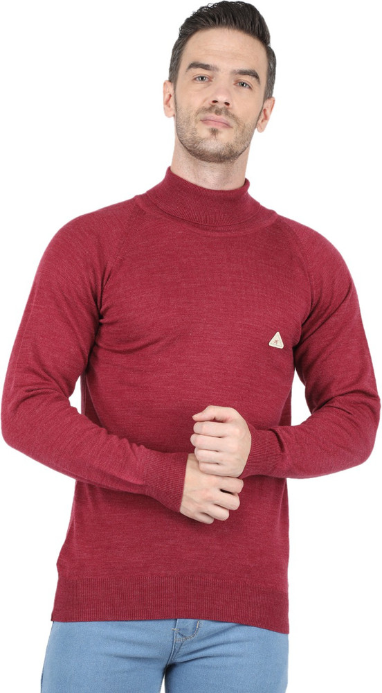 MONTE CARLO Solid High Neck Casual Men 