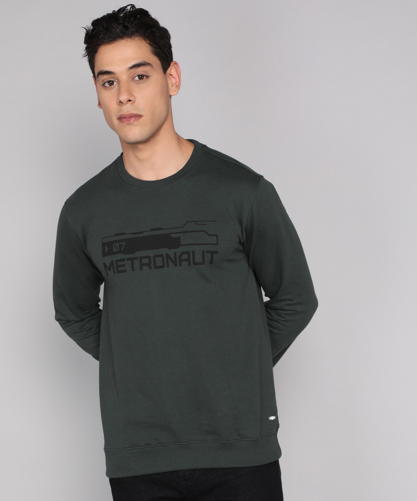 Sleeve Printed Men Sweatshirt 