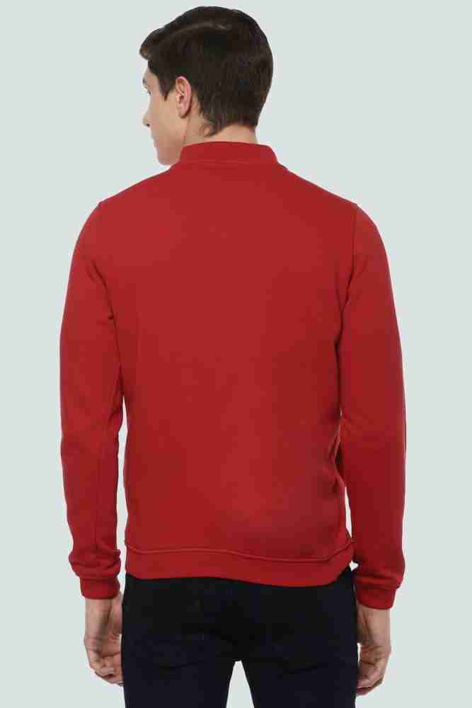 Louis Philippe Men Casual Red Graphic Print Sweatshirt