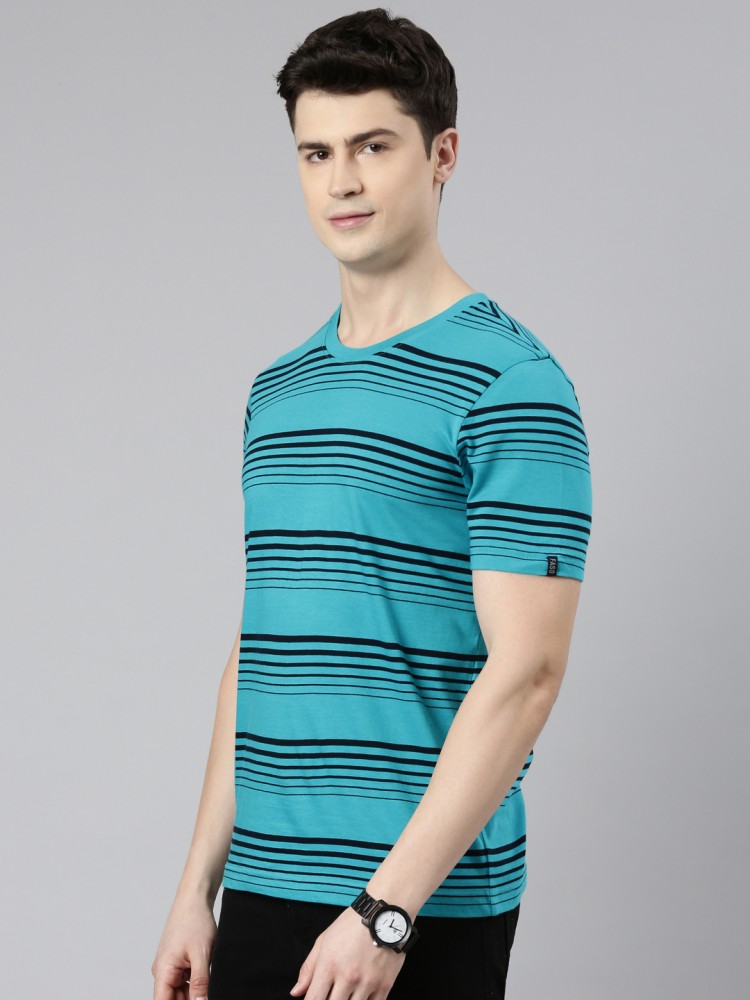 Super Combed Cotton Rich Striped Round Neck T-Shirt–FA4020-SQ