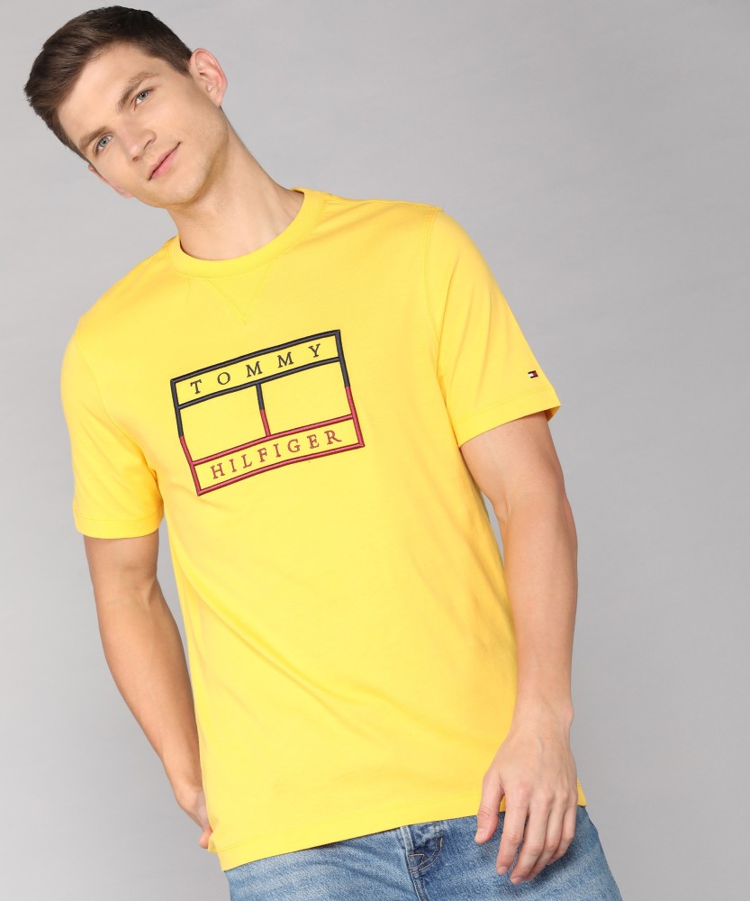 yellow tommy jeans shirt