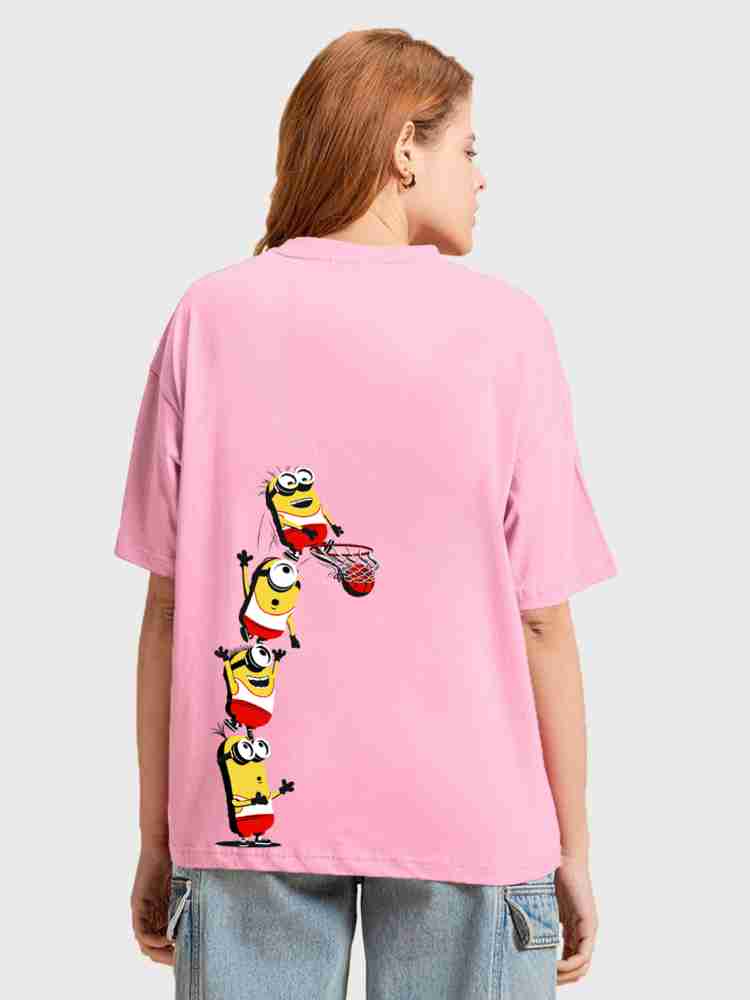 Buy Women's Pink Oversized T-shirt Online at Bewakoof