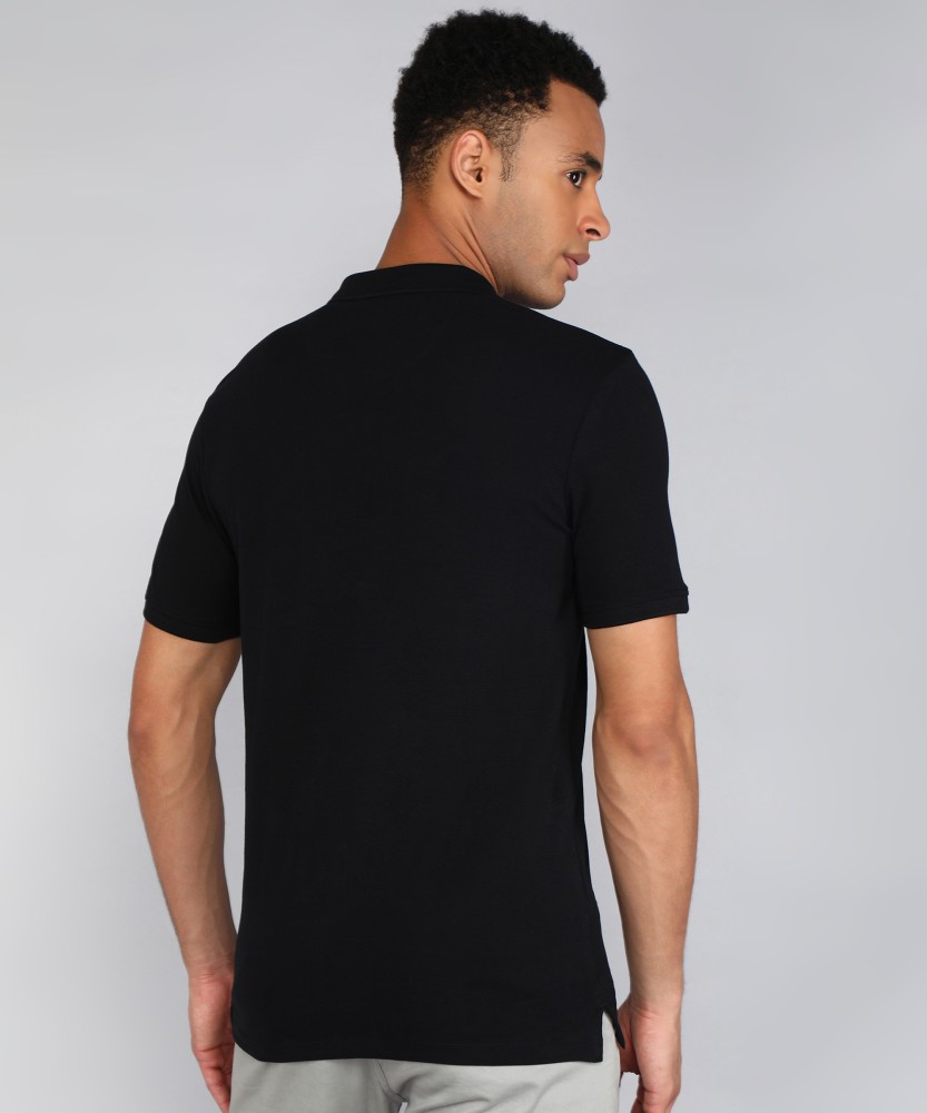 Louis Philippe Jeans Solid Men Polo Neck Black T-Shirt - Buy Louis Philippe  Jeans Solid Men Polo Neck Black T-Shirt Online at Best Prices in India