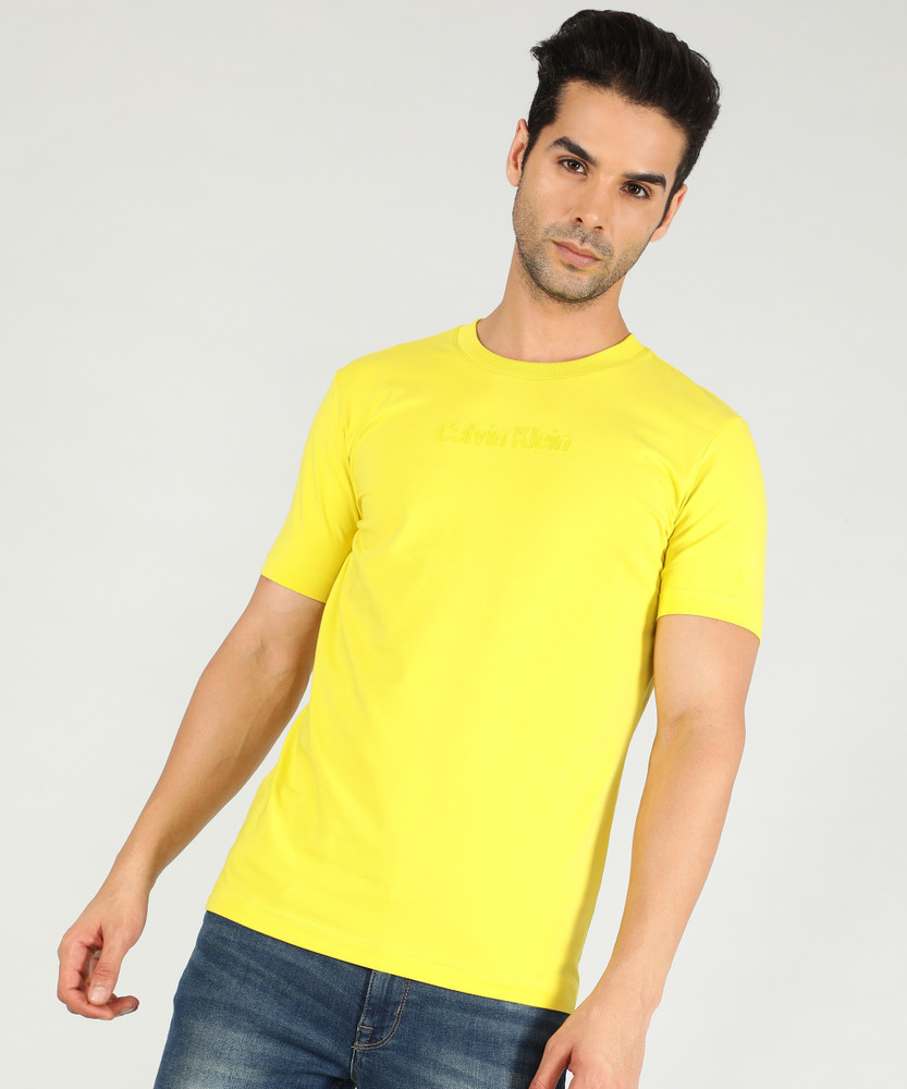 calvin klein yellow t shirt