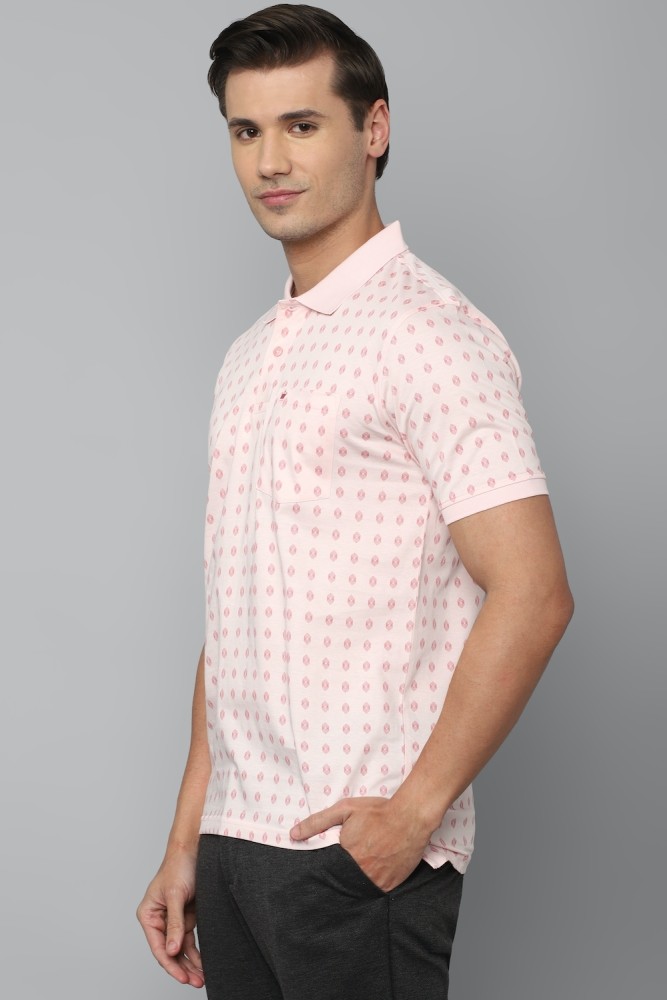 Louis Philippe Maroon Printed Polo Collar T Shirt 8779637.htm