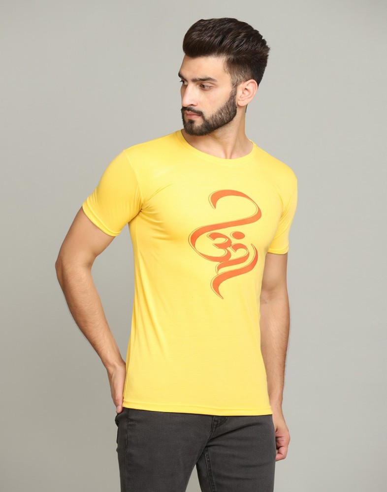 Buy online Yellow Color Block Cut & Sew T-shirt from top wear for Men by  Sidkrt for ₹449 at 55% off