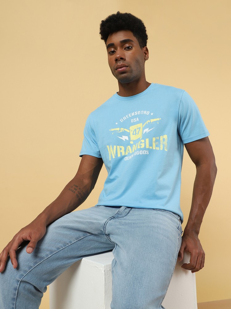 Wrangler Cowboy Seed Bag T-Shirt in Ochre Heather