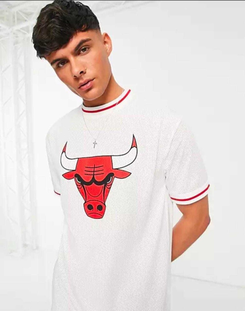 BULLS WHITE TSHIRT WITH BEST QUALITY IN COTTON LYCRA