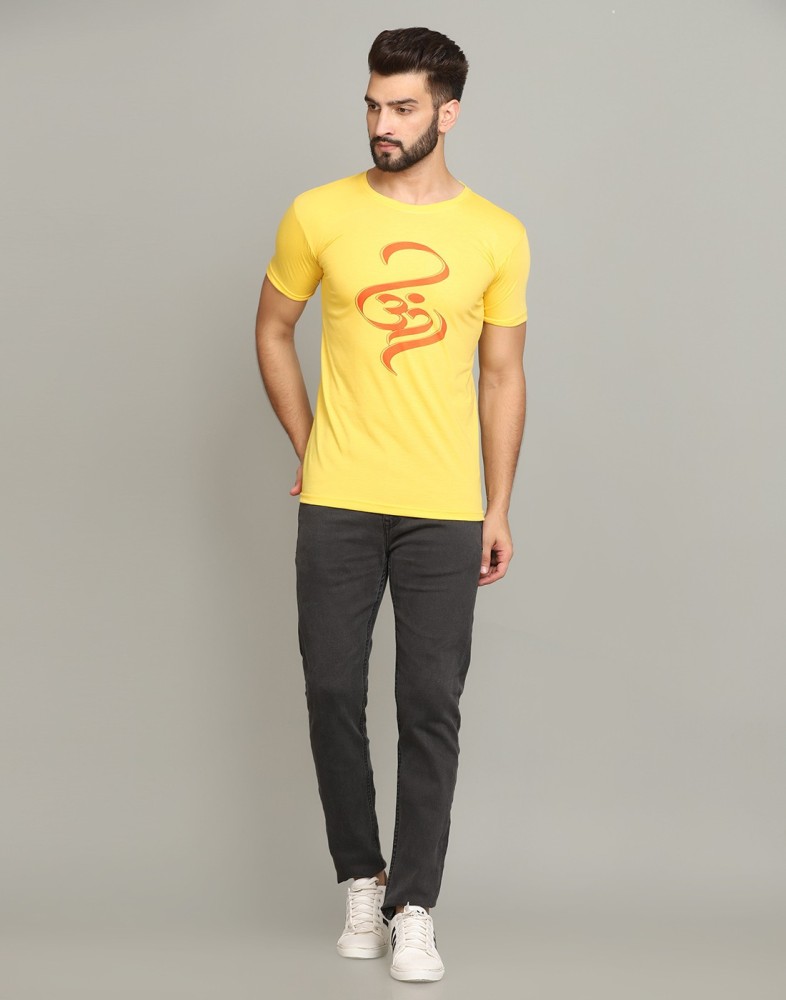 Buy online Yellow Color Block Cut & Sew T-shirt from top wear for Men by  Sidkrt for ₹449 at 55% off