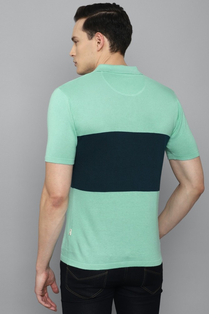 LOUIS PHILIPPE Colorblock Men Polo Neck Green T-Shirt - Buy LOUIS PHILIPPE  Colorblock Men Polo Neck Green T-Shirt Online at Best Prices in India