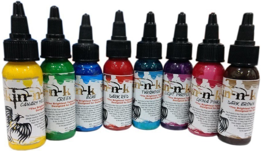 Dynamic Colors Set 8 Bottles  1oz  Tattoo Gizmo