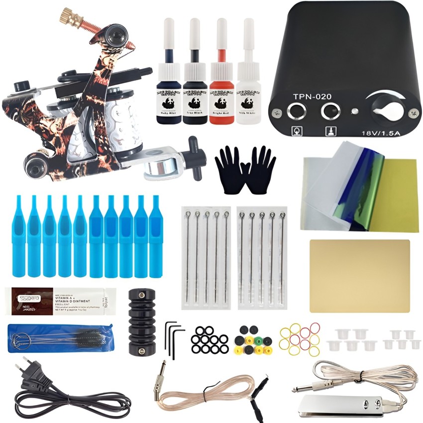 Solong Tattoo Kit for Beginners Tattoo Gun Kit 2 Pro Machine Tattoo Machine  Kit Complete Tattoo Kit 28 Inks TK224  Imported Products from USA  iBhejo