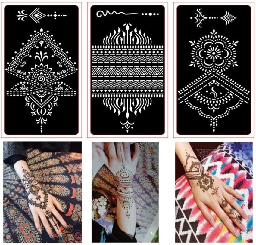 BEST BROWN QUALITY FRESH Henna Mehndi Tattoo Kit cones + DECORATIVE GOLD  GLITTER | eBay
