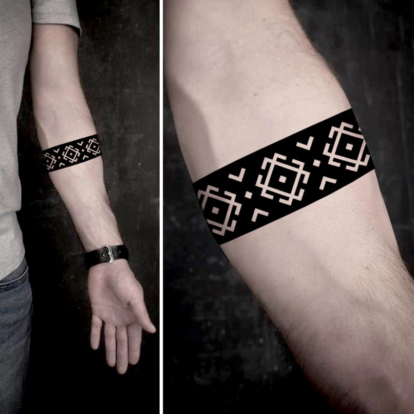 fashionoid Black Greek Art Abstract Waterproof Hand Band Temporary Tattoo  For Boys Girls  Price in India Buy fashionoid Black Greek Art Abstract  Waterproof Hand Band Temporary Tattoo For Boys Girls Online