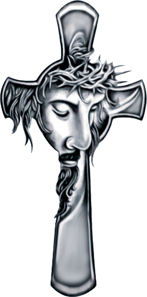 jesus face with thorns tattoo
