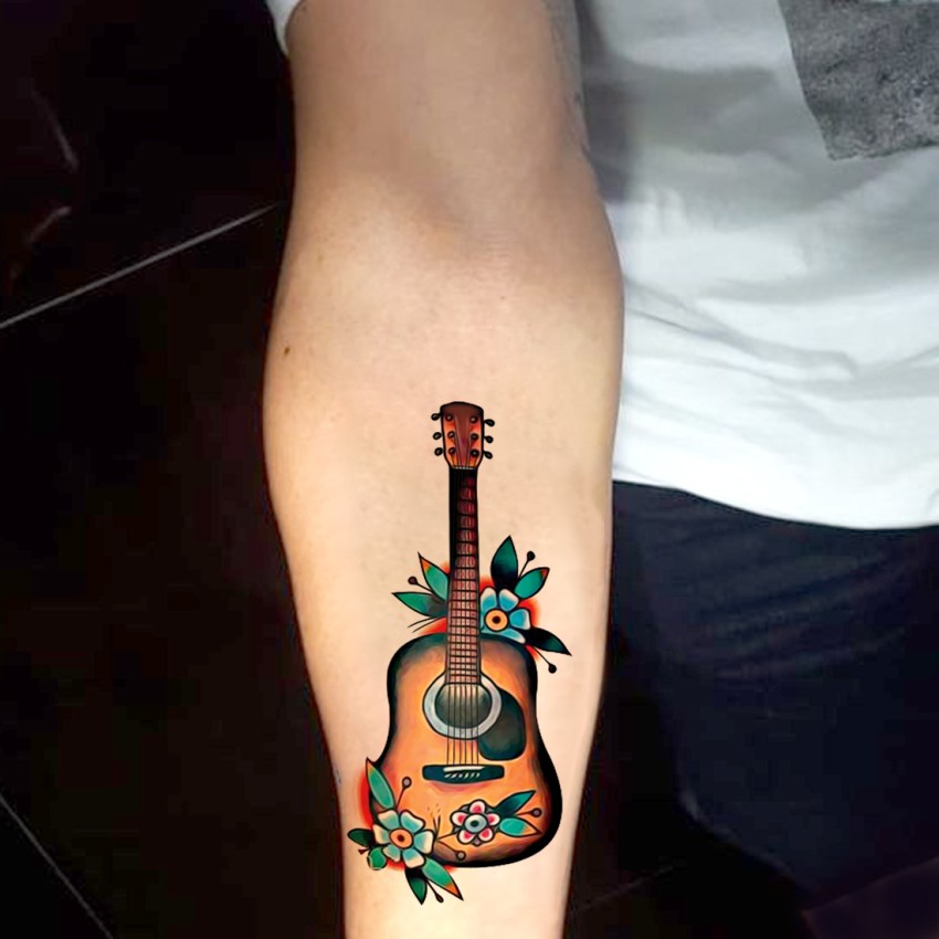 Guitar Tattoo Design Free Vector cdr Download  3axisco