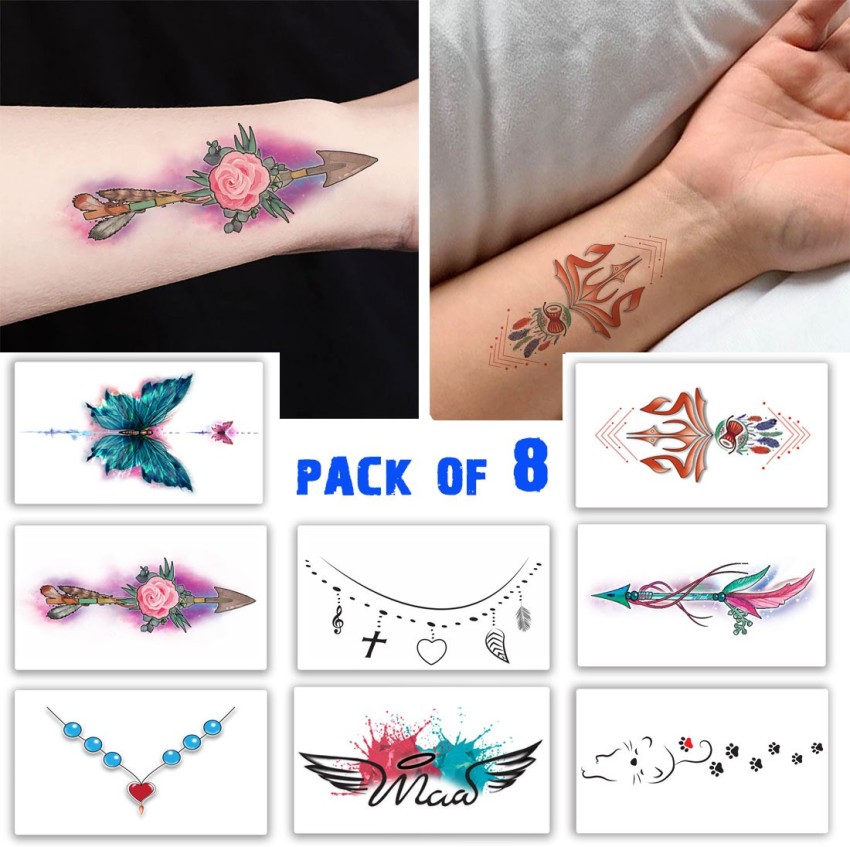 The Canvas Arts Temporary Tattoo Waterproof For Mens  Women Wrist Arm  Hand Neck X531 Angel Heart Tattoo Size 60mmX105mm  Amazonin Beauty
