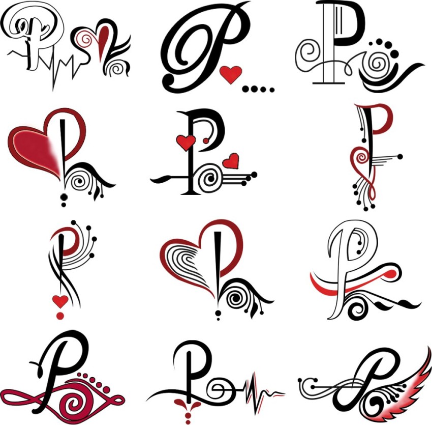 P Letter Tattoo  Tattoo lettering Tattoos Tattoo designs