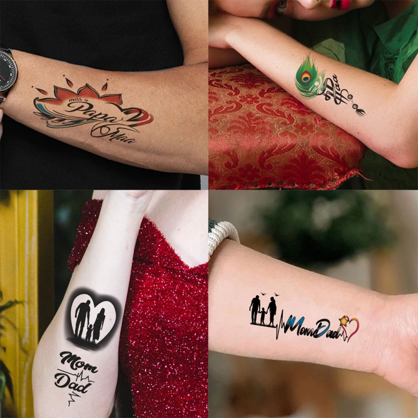 Maa Paa Tattoo with Heartbeat  Angel tattoo designs Maa paa tattoo Tattoo  designs