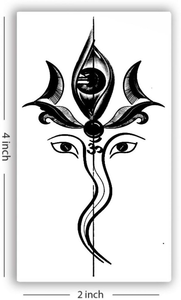 Lord Shiva Trishul Tattoo Waterproof Temporary Body Tattoo   Temporarytattoowala