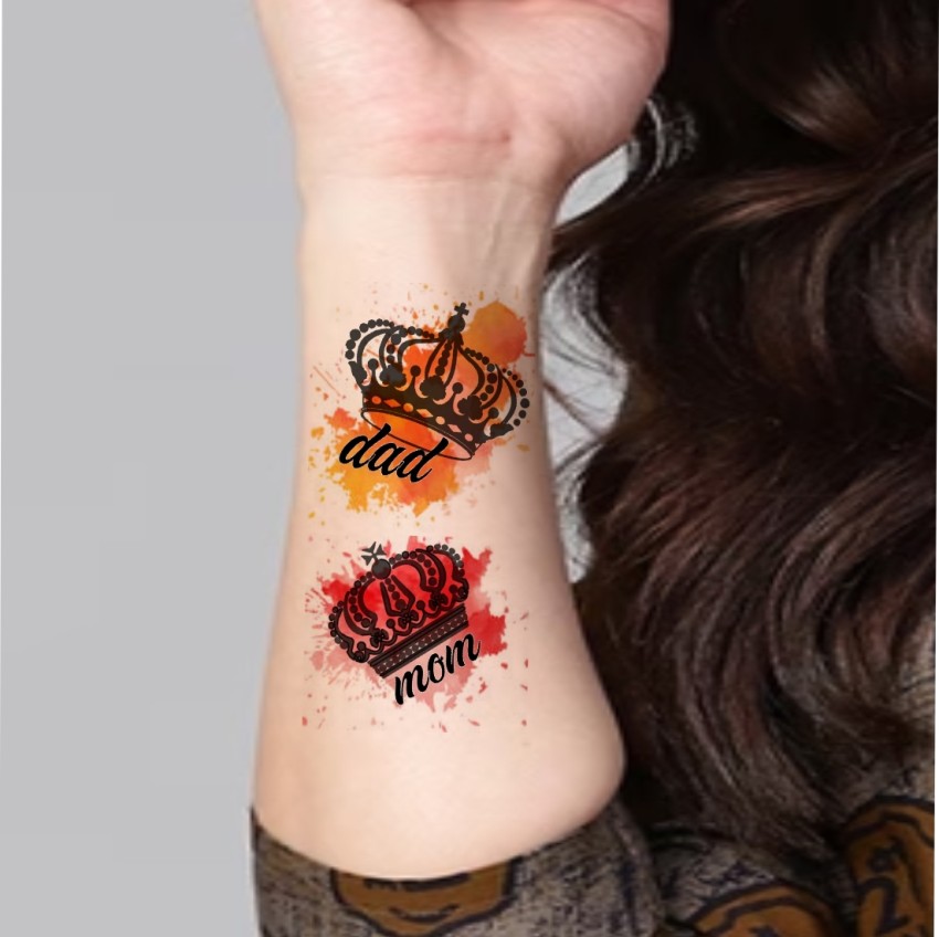 King & Queen Crown Temporary Tattoos