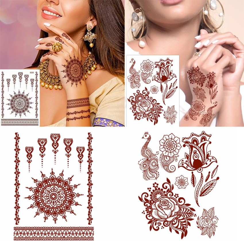 easy Mehndi stickers henna tattoo stickers design  YouTube