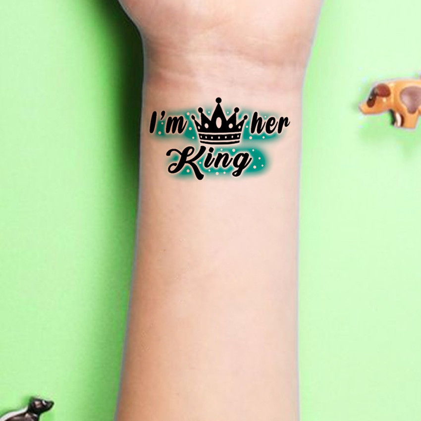 voorkoms King & Queen Couple Body Temporary tattoo - Price in