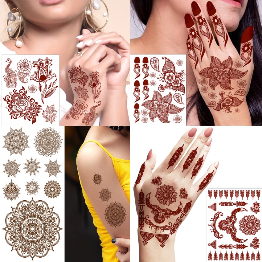 Kotbs 6 Sheets Large Temporary Tattoos Flower Paper Sexy Body Tattoo  Sticker for Women & Girl Fake Tattoo (Lily, Peach, Plum, Peony) :  Amazon.in: Beauty