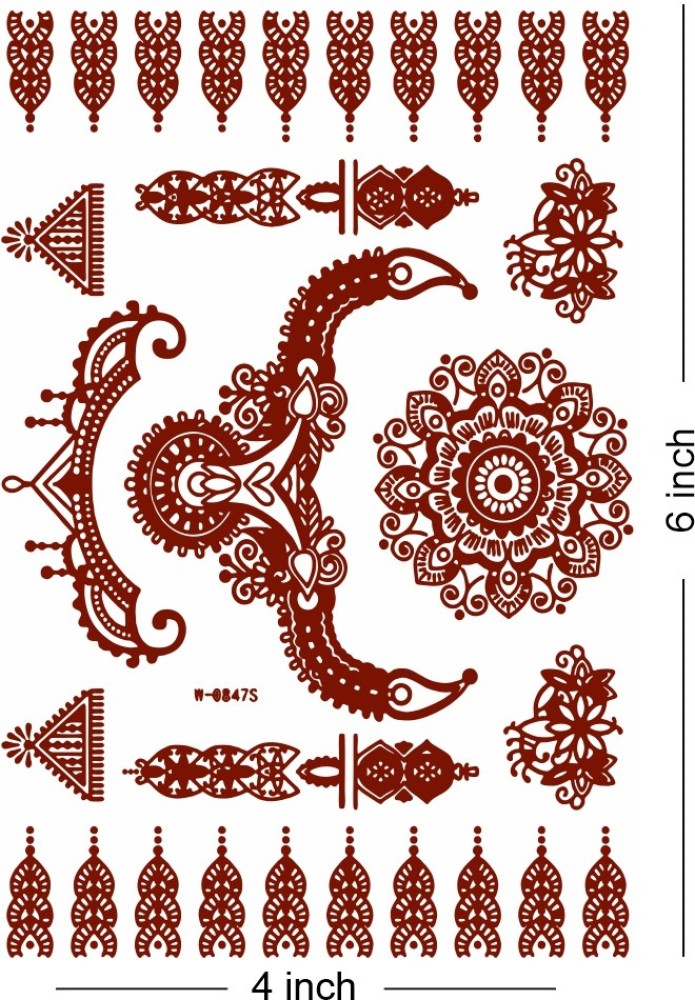 Four Flower Henna Tattoo Designs