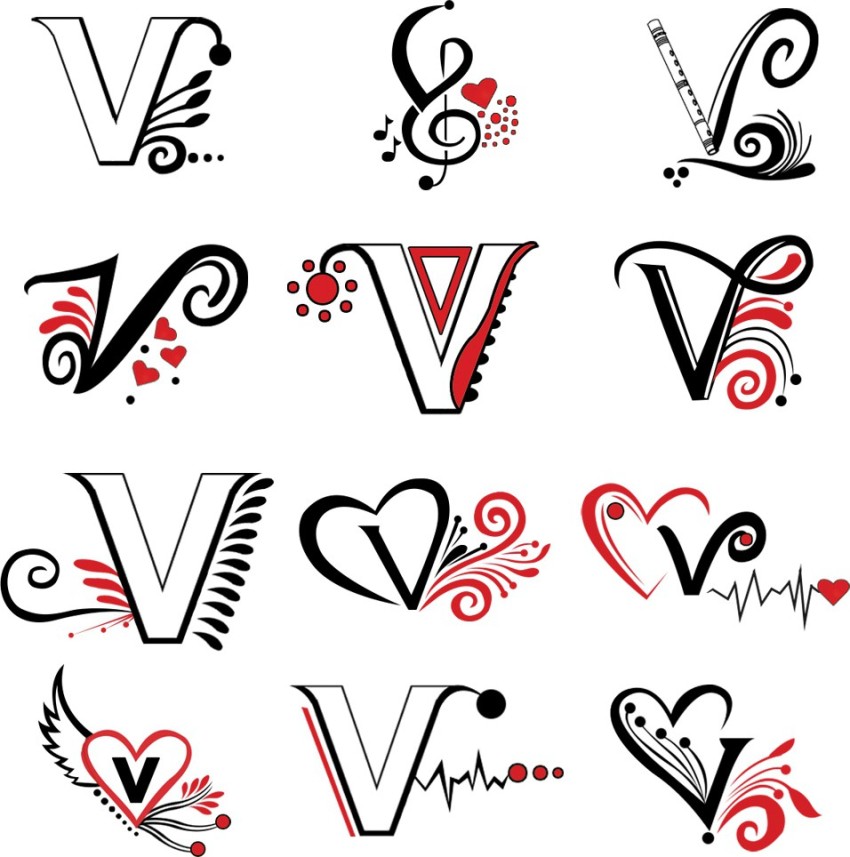 50 Letter V Tattoo Designs Ideas and Templates  Tattoo Me Now