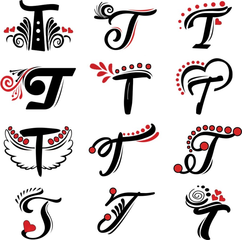 Tattoo Style Letter T Stock Illustrations  735 Tattoo Style Letter T Stock  Illustrations Vectors  Clipart  Dreamstime