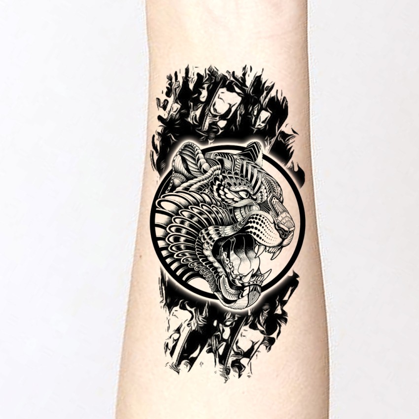 Simply Inked New Prowling Tiger Temporary Tattoo