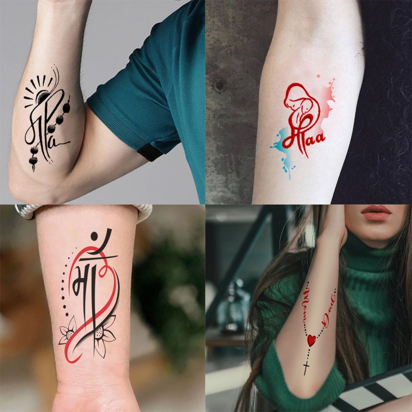The Canvas Arts Temporary Tattoo Waterproof For Men  Women Wrist Arm Hand  Tattoo Maa Tattoo Size 90mm X 90mm  Amazonin Beauty