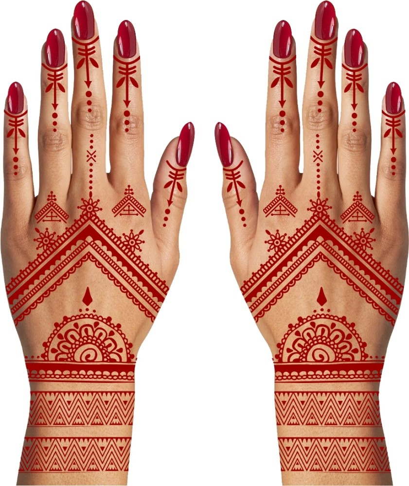 Buy Voorkoms Henna Tattoo Feel Realistic Mehndi Color On Hand Wedding  Instant Use Temporary Tattoo Sticker For Girls Womens Online  999 from  ShopClues