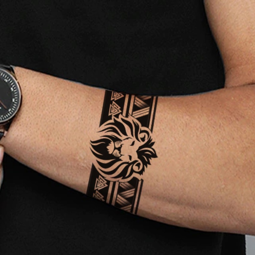 Black Strips Hand Band Waterproof Temporary Tattoo For Boys Girls   Amazonin Beauty