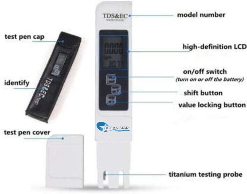 OCEAN STAR Digital Water Tds Ec and Temperature 3 In 1 Meter, Purity Tester,  Atc Function Digital TDS Meter Price in India - Buy OCEAN STAR Digital  Water Tds Ec and Temperature