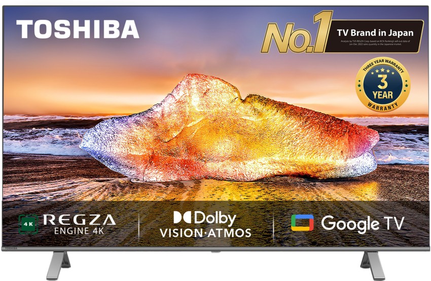 TOSHIBA C350MP 108 cm (43 inch) Ultra HD (4K) LED Smart Google TV 2023  Edition with Dolby Vision Atmos and REGZA Engine