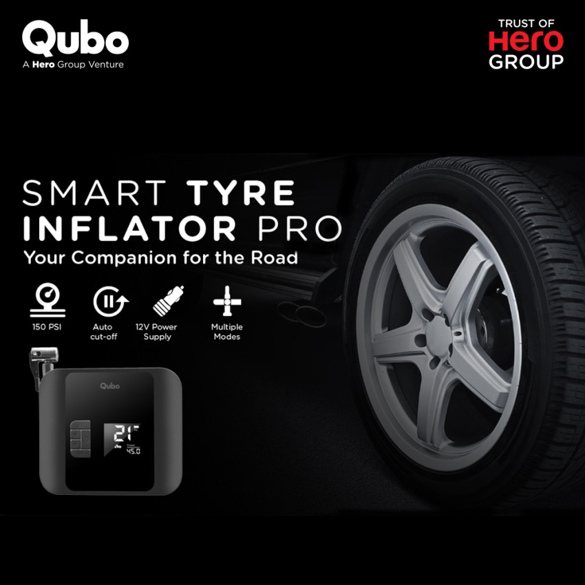 Qubo 150 psi Tyre Air Pump for Car & Bike Price in India - Buy Qubo 150 psi  Tyre Air Pump for Car & Bike online at